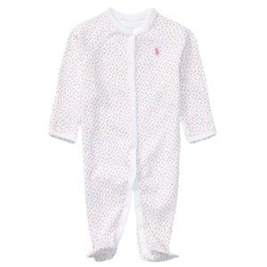 🌿Ralph Lauren Baby Girls Floral Cotton Coverall/Sleeper [6M]🌿